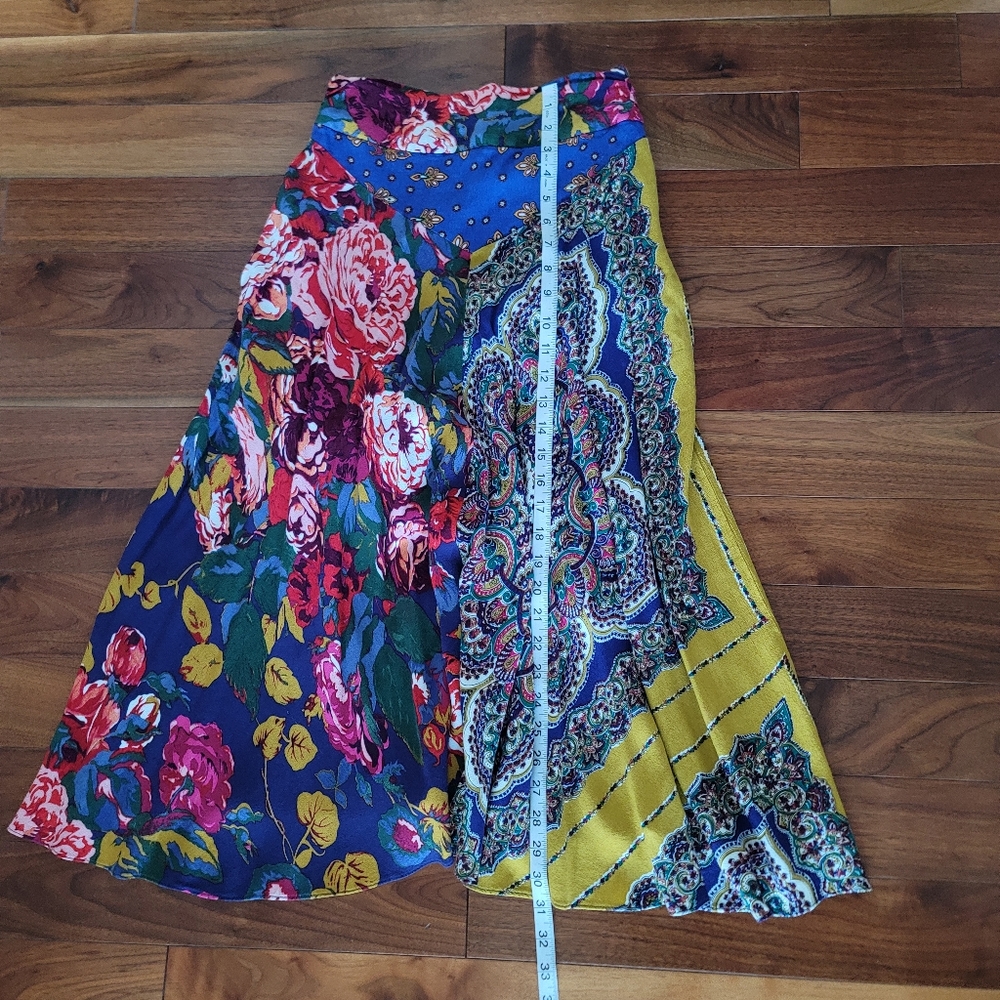 Anthropologie Multicolor Floral and Paisley Skirt - Picture 8 of 9